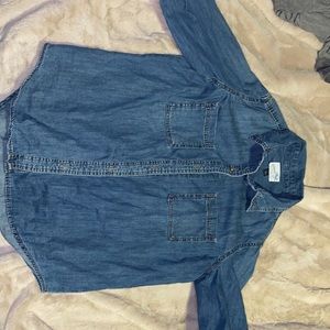 Blue denim long sleeve. Size small.